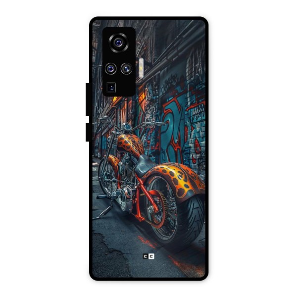 Orange Fatbike Metal Back Case for Vivo X50 Pro