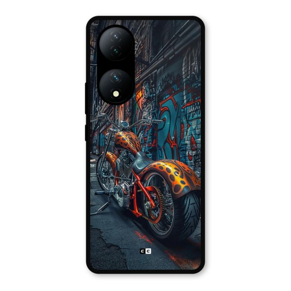 Orange Fatbike Metal Back Case for Vivo Y100