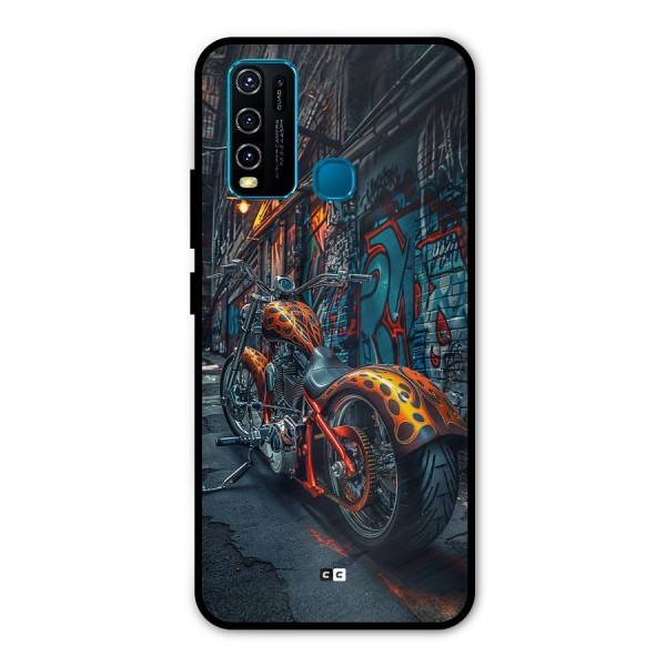 Orange Fatbike Metal Back Case for Vivo Y30