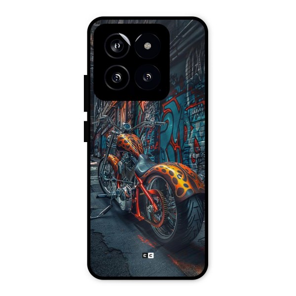 Orange Fatbike Metal Back Case for Xiaomi 14