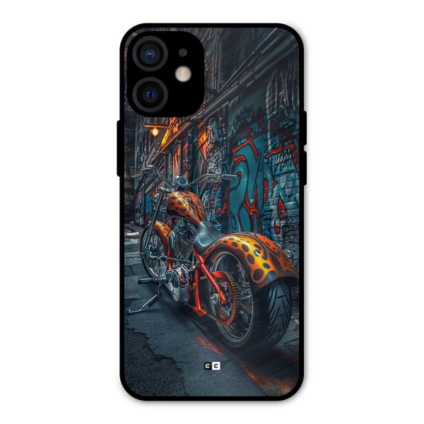 Orange Fatbike Metal Back Case for iPhone 12 Mini