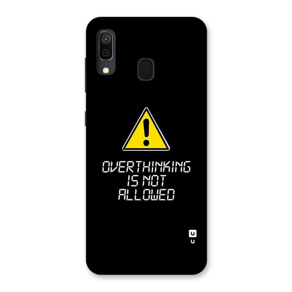 Over Thinking Back Case for Galaxy A20