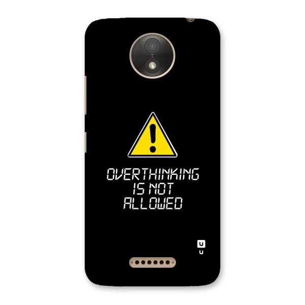 Over Thinking Back Case for Moto C Plus