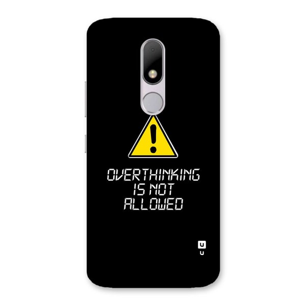 Over Thinking Back Case for Moto M