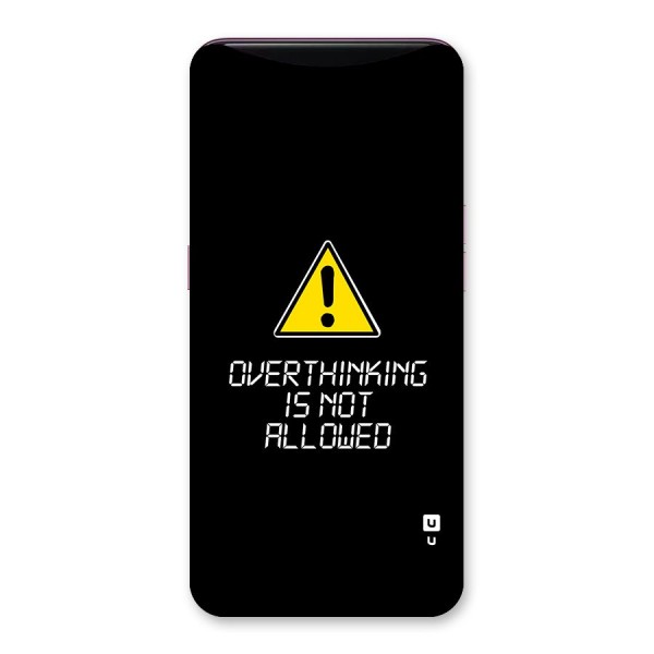 Over Thinking Back Case for Oppo Find X