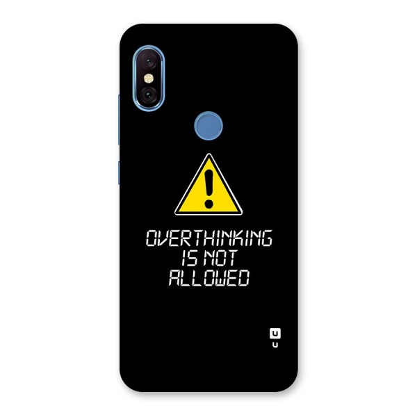 Over Thinking Back Case for Redmi Note 6 Pro