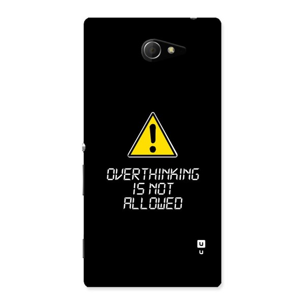 Over Thinking Back Case for Xperia M2