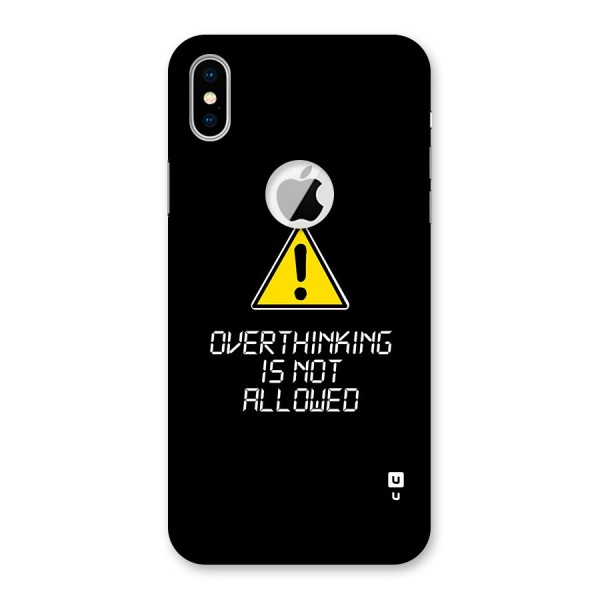 Over Thinking Back Case for iPhone XS Logo Cut