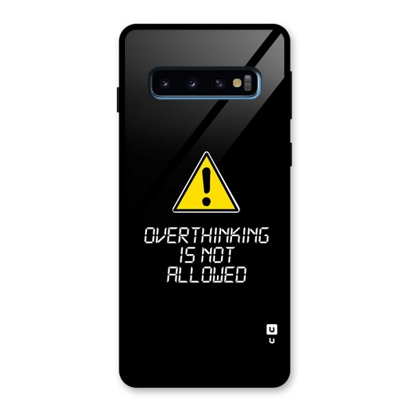 Over Thinking Glass Back Case for Galaxy S10