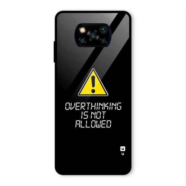 Over Thinking Glass Back Case for Poco X3 Pro