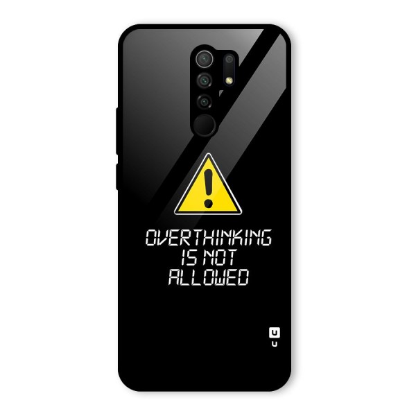 Over Thinking Glass Back Case for Redmi 9 Prime