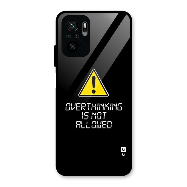 Over Thinking Glass Back Case for Redmi Note 10