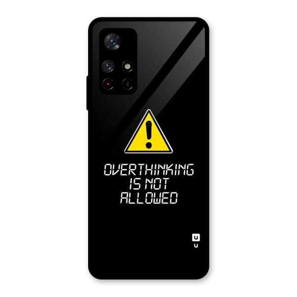 Over Thinking Glass Back Case for Redmi Note 11T 5G