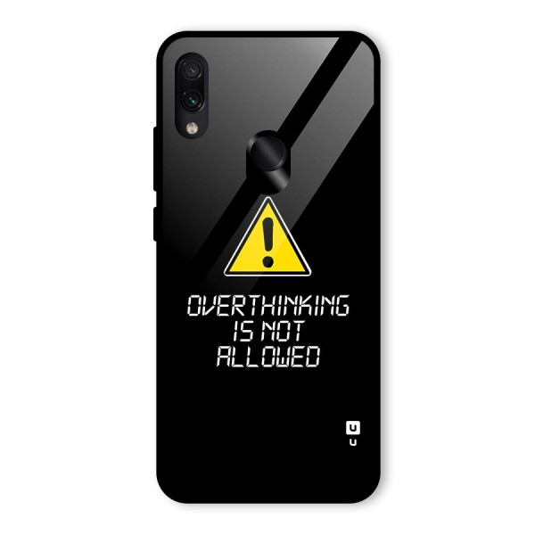 Over Thinking Glass Back Case for Redmi Note 7