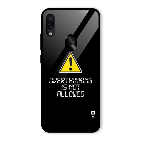 Over Thinking Glass Back Case for Redmi Note 7S