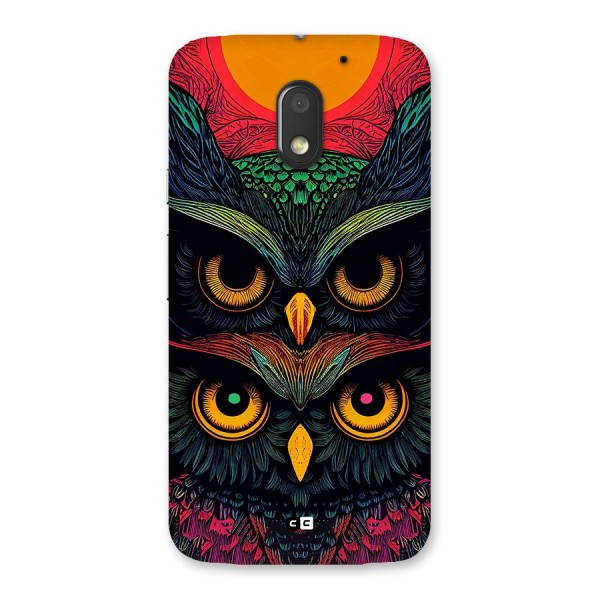 Owl Soul Art Illustration Back Case for Moto E3 Power