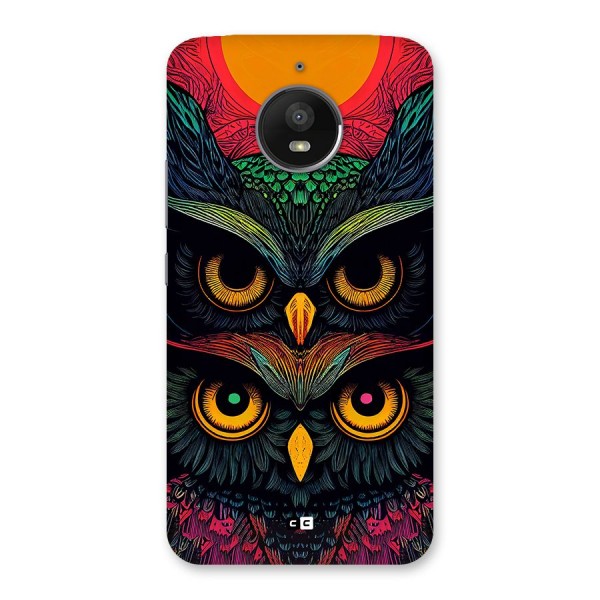 Owl Soul Art Illustration Back Case for Moto E4 Plus