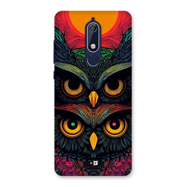 Owl Soul Art Illustration Back Case for Nokia 5.1