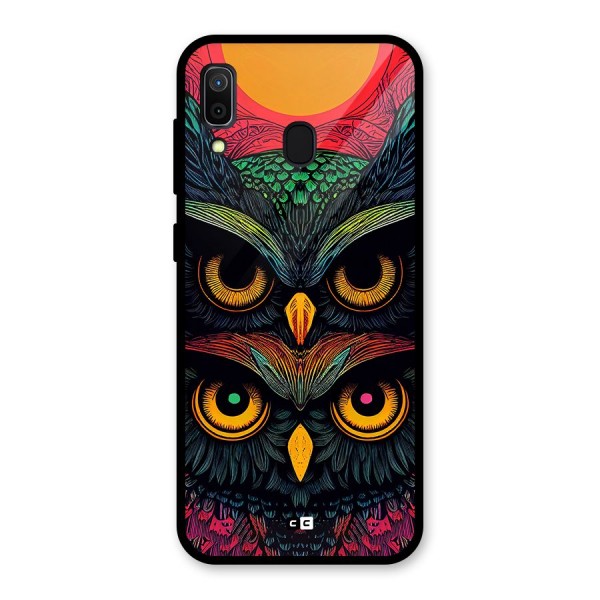 Owl Soul Art Illustration Glass Back Case for Galaxy A30