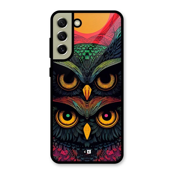 Owl Soul Art Illustration Glass Back Case for Galaxy S21 FE 5G