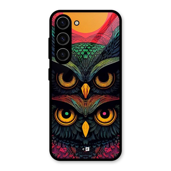 Owl Soul Art Illustration Glass Back Case for Galaxy S23