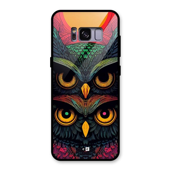 Owl Soul Art Illustration Glass Back Case for Galaxy S8