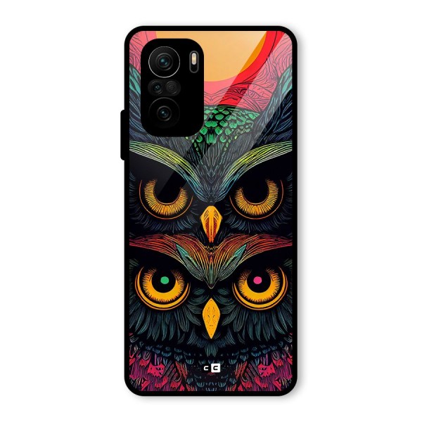 Owl Soul Art Illustration Glass Back Case for Mi 11x