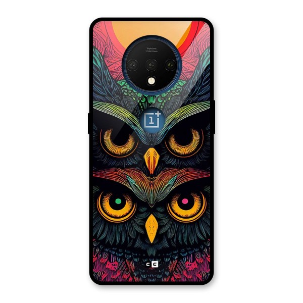 Owl Soul Art Illustration Glass Back Case for OnePlus 7T