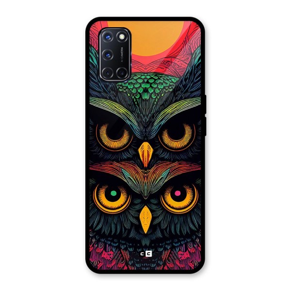 Owl Soul Art Illustration Glass Back Case for Oppo A52