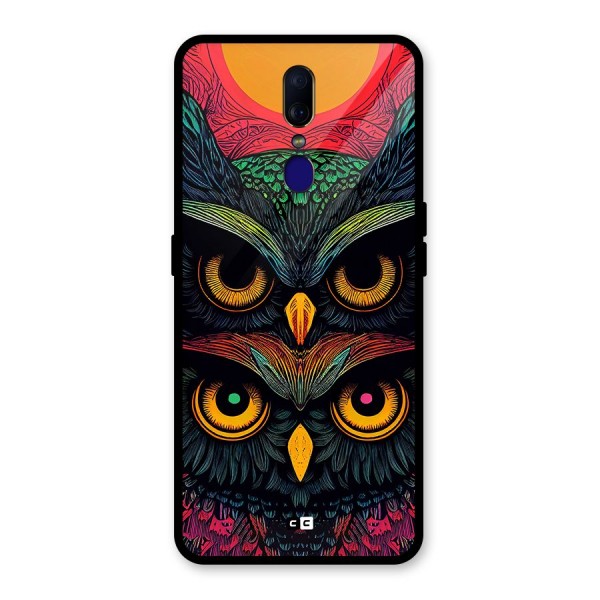 Owl Soul Art Illustration Glass Back Case for Oppo F11