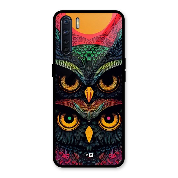 Owl Soul Art Illustration Glass Back Case for Oppo F15