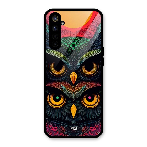 Owl Soul Art Illustration Glass Back Case for Realme 6