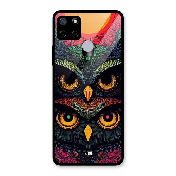 Owl Soul Art Illustration Glass Back Case for Realme C12