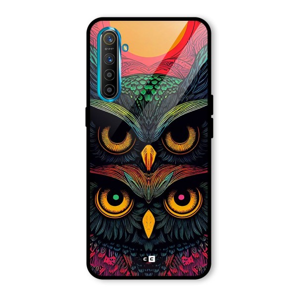 Owl Soul Art Illustration Glass Back Case for Realme XT