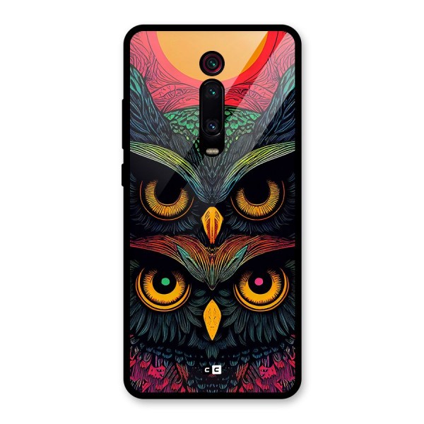 Owl Soul Art Illustration Glass Back Case for Redmi K20