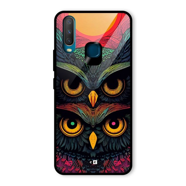 Owl Soul Art Illustration Glass Back Case for Vivo Y12