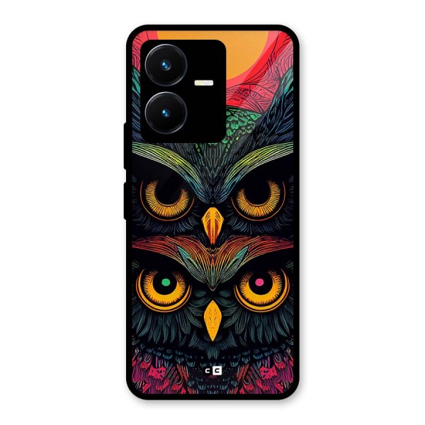 Owl Soul Art Illustration Glass Back Case for Vivo Y22