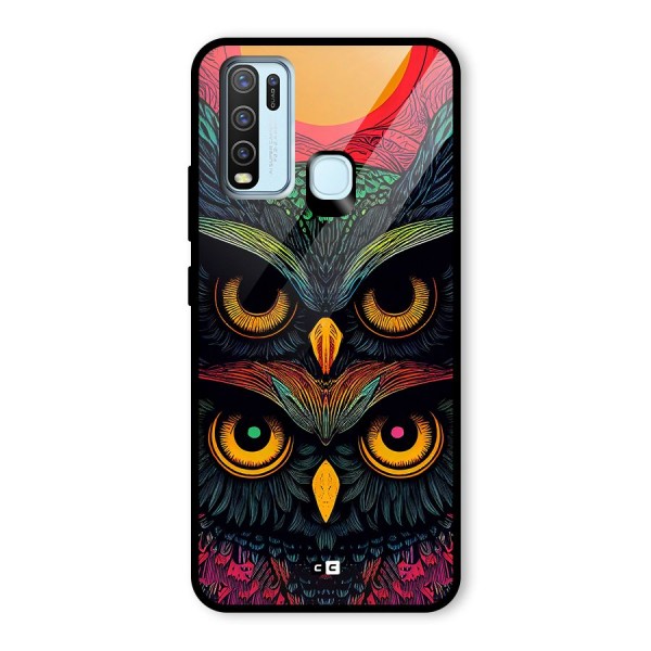 Owl Soul Art Illustration Glass Back Case for Vivo Y50