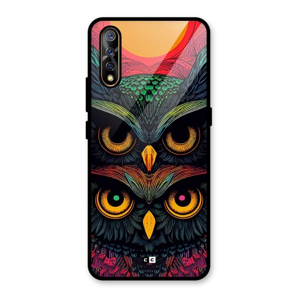 Owl Soul Art Illustration Glass Back Case for Vivo Z1x