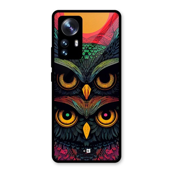 Owl Soul Art Illustration Glass Back Case for Xiaomi 12 Pro
