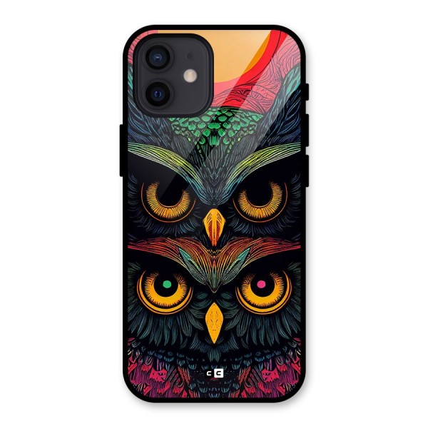 Owl Soul Art Illustration Glass Back Case for iPhone 12