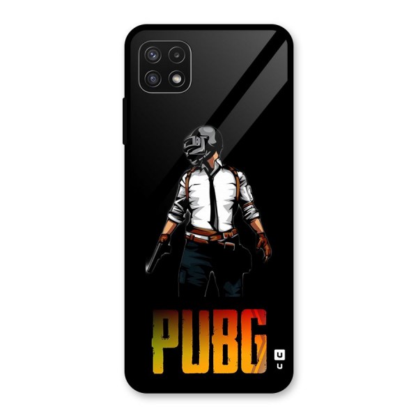 PUBG Game Art Glass Back Case for Galaxy A22 5G