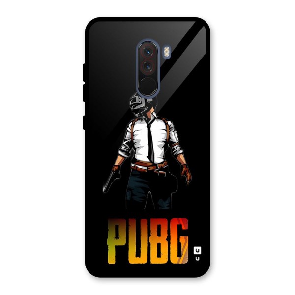 PUBG Game Art Glass Back Case for Poco F1