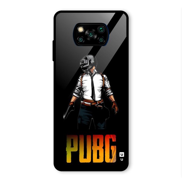 PUBG Game Art Glass Back Case for Poco X3 Pro