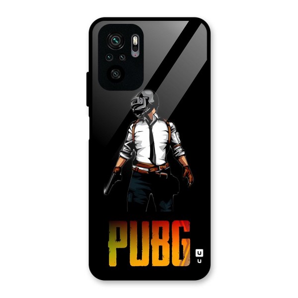 PUBG Game Art Glass Back Case for Redmi Note 10