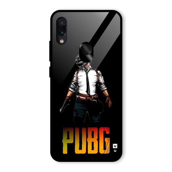 PUBG Game Art Glass Back Case for Redmi Note 7