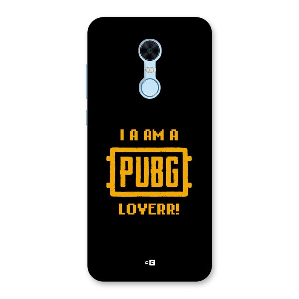 PUBG Lover Back Case for Redmi Note 5