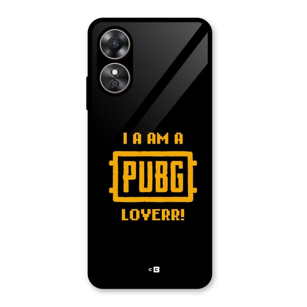 PUBG Lover Glass Back Case for Oppo A17