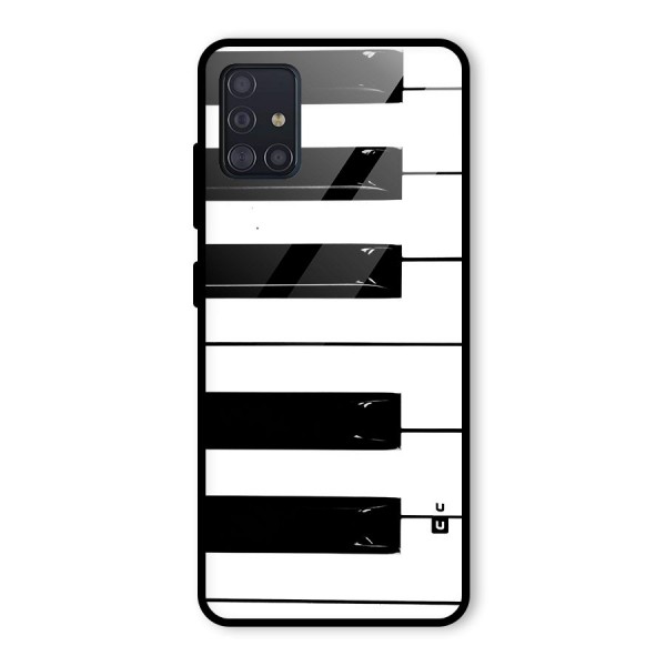 Paino Keys Printed Classy Glass Back Case for Galaxy A51