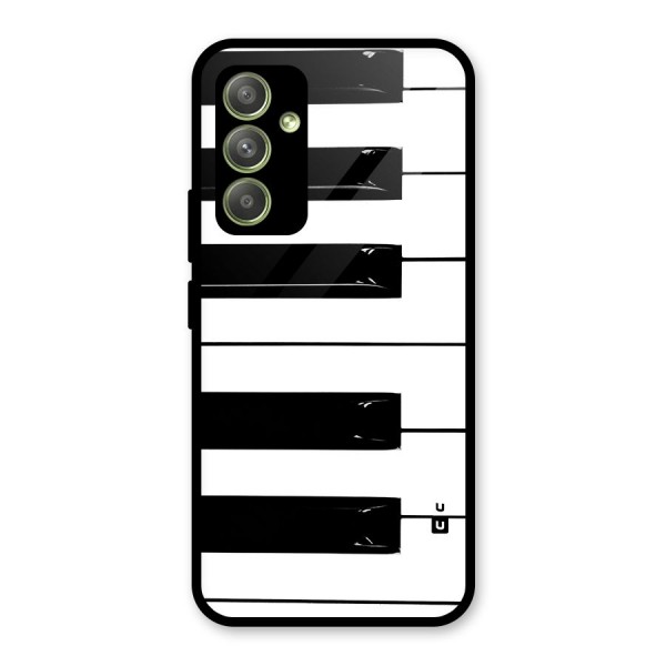 Paino Keys Printed Classy Glass Back Case for Galaxy A54